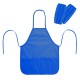 Фартук с нарукавниками для уроков труда ПИФАГОР, 3 кармана, увеличенный размер, 45x60 см, синий, 273746