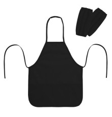 Фартук с нарукавниками для уроков труда ПИФАГОР, 3 кармана, увеличенный размер, 45x60 см, черный, 273747