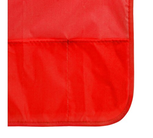 Фартук с нарукавниками для уроков труда ПИФАГОР, 3 кармана, стандартный размер, 44x55 см, красный, 273753