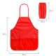 Фартук с нарукавниками для уроков труда ПИФАГОР, 3 кармана, стандартный размер, 44x55 см, красный, 273753