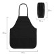 Фартук с нарукавниками для уроков труда ПИФАГОР, 3 кармана, стандартный размер, 44x55 см, черный, 273755