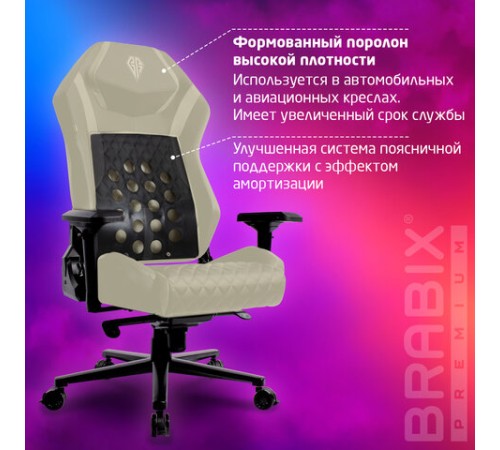 Кресло BRABIX PREMIUM "Core GM-160", мультиблок, 4D подлокотники, литой поролон, черное/серое, 532952 Кресло BRABIX PREMIUM "Core GM-160", мультиблок, 4D подлокотники, литой поролон, черное/серое, 532952