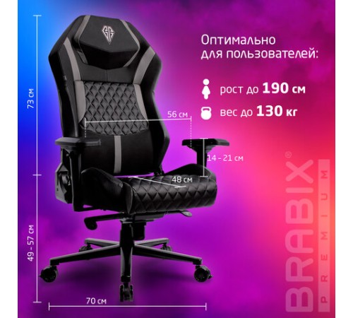 Кресло BRABIX PREMIUM "Core GM-160", мультиблок, 4D подлокотники, литой поролон, черное/серое, 532952 Кресло BRABIX PREMIUM "Core GM-160", мультиблок, 4D подлокотники, литой поролон, черное/серое, 532952