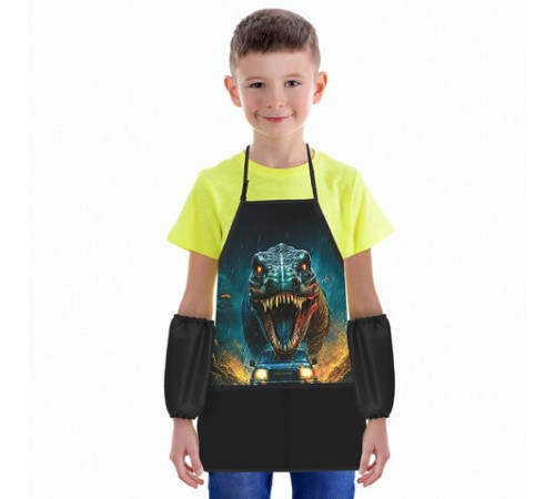 Фартук с нарукавниками для уроков труда BRAUBERG KIDS, 2 кармана, регулировка по росту, 46x54 см, 