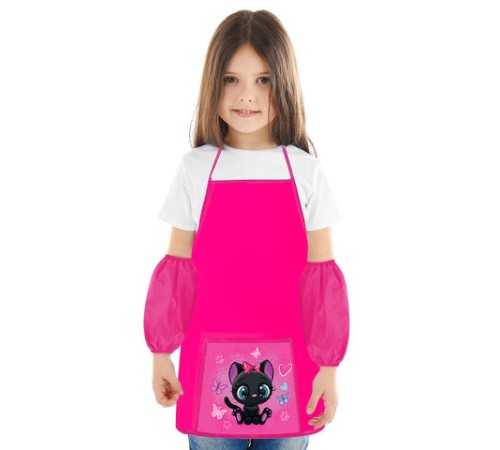 Фартук с нарукавниками для уроков труда ПИФАГОР, 1 карман, 46x54 см, 