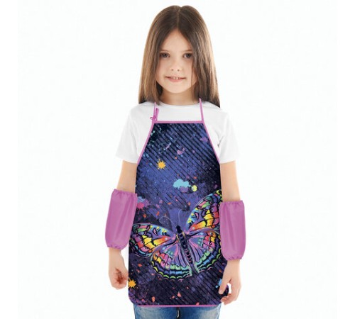 Фартук с нарукавниками для уроков труда ЮНЛАНДИЯ, регулировка по росту, 46х54 см, 