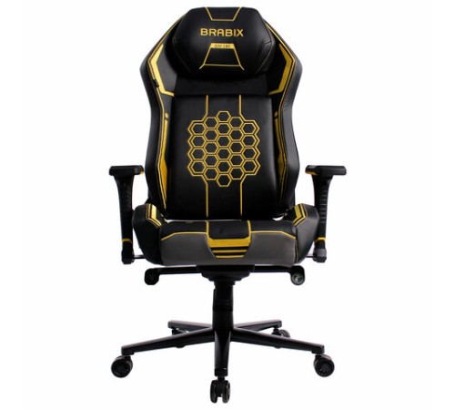 Кресло BRABIX PREMIUM "Tanos GM-180", мультиблок, 4D подлокотники, литой поролон, черное/желтое, 532953 Кресло BRABIX PREMIUM "Tanos GM-180", мультиблок, 4D подлокотники, литой поролон, черное/желтое, 532953