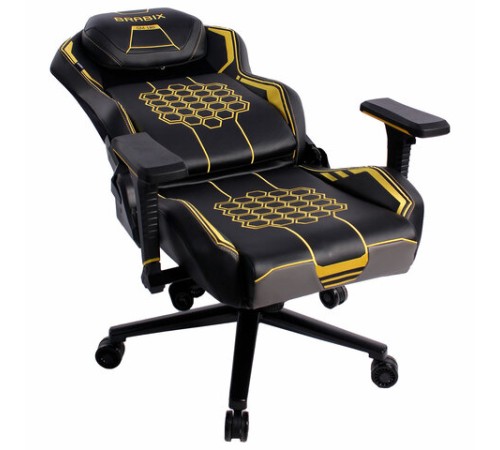 Кресло BRABIX PREMIUM "Tanos GM-180", мультиблок, 4D подлокотники, литой поролон, черное/желтое, 532953 Кресло BRABIX PREMIUM "Tanos GM-180", мультиблок, 4D подлокотники, литой поролон, черное/желтое, 532953