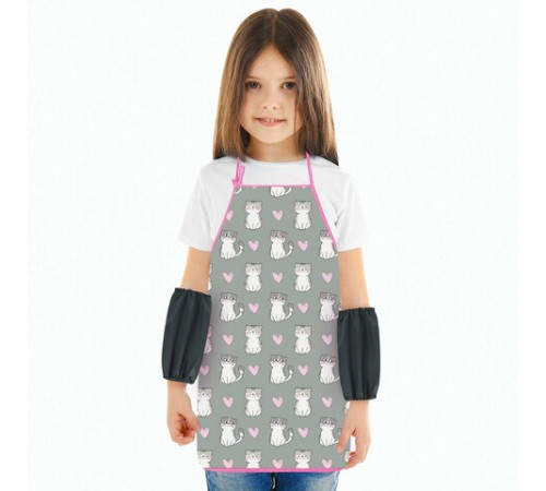 Фартук с нарукавниками для уроков труда ЮНЛАНДИЯ, регулировка по росту, 46х54 см, 
