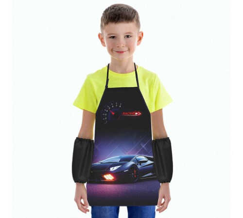 Фартук с нарукавниками для уроков труда ЮНЛАНДИЯ, регулировка по росту, 46х54 см, 