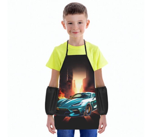 Фартук с нарукавниками для уроков труда ЮНЛАНДИЯ, регулировка по росту, 46х54 см, 