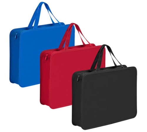 Папка на молнии с ручками ПИФАГОР А4, 1 отделение, пластик, 75 мм, однотонная, ассорти, 273769