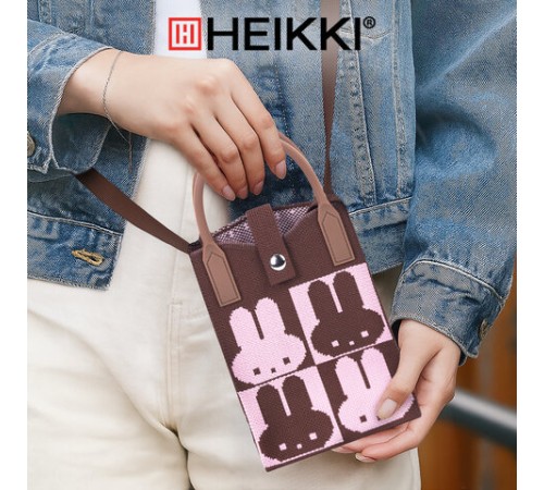 Сумочка-органайзер повседневная HEIKKI KNIT (ХЕЙКИ) кросс боди, вязаная, 17х12х5 см, 