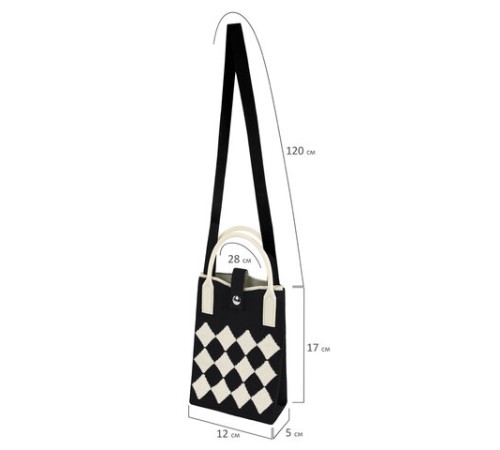 Сумочка-органайзер повседневная HEIKKI KNIT (ХЕЙКИ) кросс боди, вязаная, 17х12х5 см, 