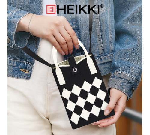 Сумочка-органайзер повседневная HEIKKI KNIT (ХЕЙКИ) кросс боди, вязаная, 17х12х5 см, 