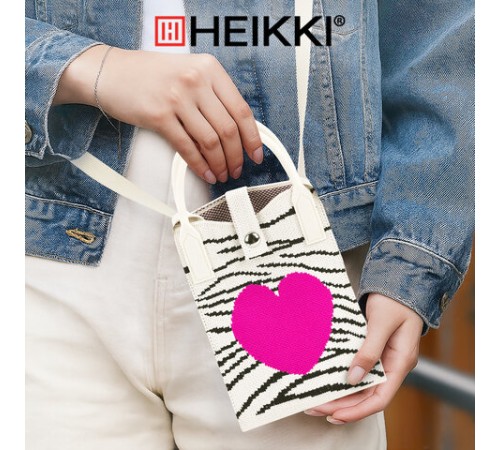 Сумочка-органайзер повседневная HEIKKI KNIT (ХЕЙКИ) кросс боди, вязаная, 17х12х5 см, 