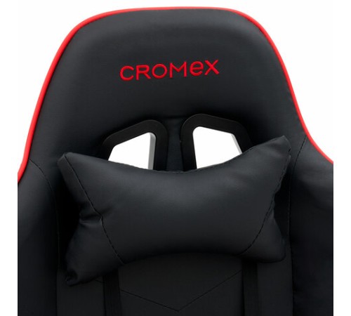 Кресло компьютерное CROMEX (КРОМЕКС) "Joker GM-125", две подушки, экокожа, черное/красное, 532954 Кресло компьютерное CROMEX (КРОМЕКС) "Joker GM-125", две подушки, экокожа, черное/красное, 532954
