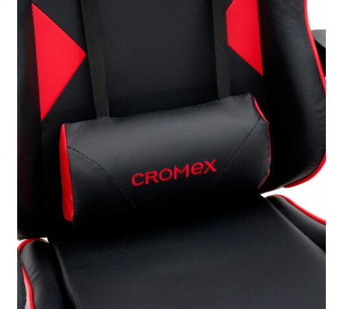 Кресло компьютерное CROMEX (КРОМЕКС) "Joker GM-125", две подушки, экокожа, черное/красное, 532954 Кресло компьютерное CROMEX (КРОМЕКС) "Joker GM-125", две подушки, экокожа, черное/красное, 532954