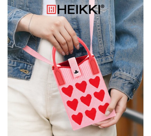 Сумочка-органайзер повседневная HEIKKI KNIT (ХЕЙКИ) кросс боди, вязаная, 17х12х5 см, 