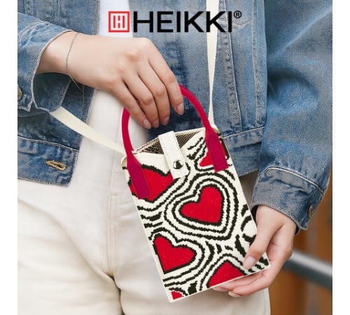 Сумочка-органайзер повседневная HEIKKI KNIT (ХЕЙКИ) кросс боди, вязаная, 17х12х5 см, 