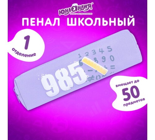 Пенал ЮНЛАНДИЯ ЮНИОР, 1 отделение, полиэстер, 