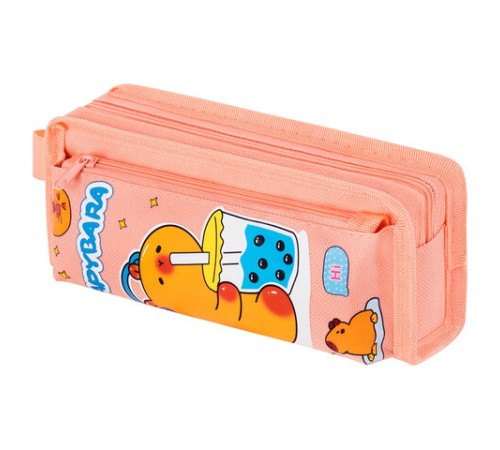 Пенал ЮНЛАНДИЯ ЮНИОР, 2 отделения, с ручкой, полиэстер, 