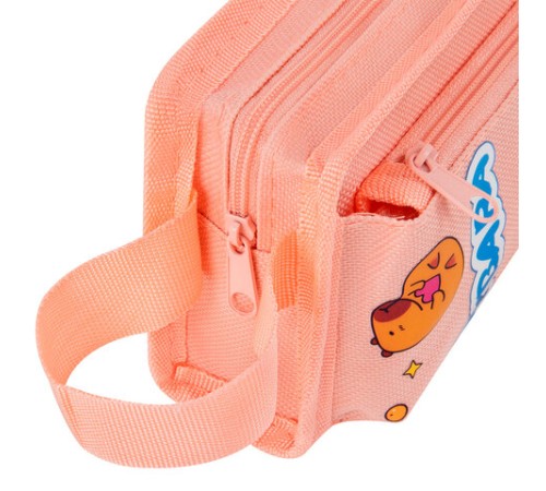 Пенал ЮНЛАНДИЯ ЮНИОР, 2 отделения, с ручкой, полиэстер, 