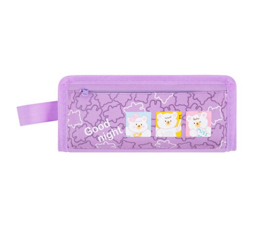 Пенал ЮНЛАНДИЯ ЮНИОР, 2 отделения, с ручкой, полиэстер, 