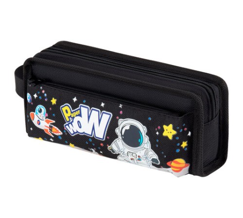 Пенал ЮНЛАНДИЯ ЮНИОР, 2 отделения, с ручкой, полиэстер, 