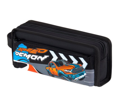 Пенал ЮНЛАНДИЯ ЮНИОР, 2 отделения, с ручкой, полиэстер, 