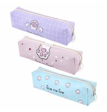 Пенал мягкий ПИФАГОР, 1 отделение, ПВХ, ассорти 