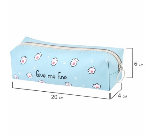 Пенал мягкий ПИФАГОР, 1 отделение, ПВХ, ассорти 
