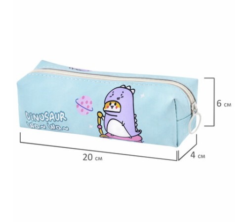 Пенал мягкий ПИФАГОР, 1 отделение, ПВХ, ассорти 