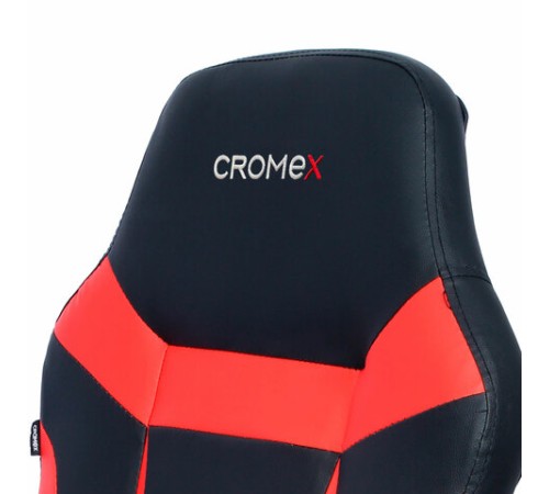 Кресло компьютерное CROMEX (КРОМЕКС) "Start GM-105", две подушки, экокожа, черное/красное, 532957 Кресло компьютерное CROMEX (КРОМЕКС) "Start GM-105", две подушки, экокожа, черное/красное, 532957