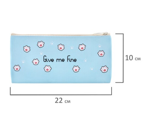 Пенал-конверт ПИФАГОР, 1 отделение, ПВХ, ассорти 