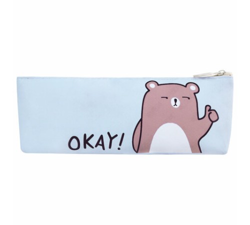 Пенал мягкий ПИФАГОР, 1 отделение, ПВХ, ассорти 