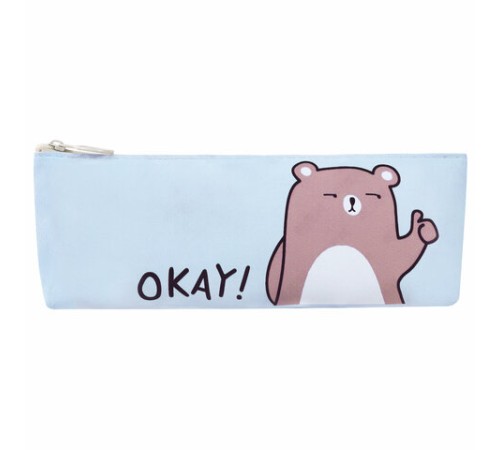 Пенал мягкий ПИФАГОР, 1 отделение, ПВХ, ассорти 