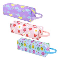 Пенал мягкий ПИФАГОР, 1 отделение, с ручкой, ПВХ, ассорти 