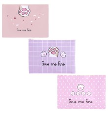 Папка для тетрадей ПИФАГОР А4, 1 отделение, ПВХ, на молнии, ассорти, 