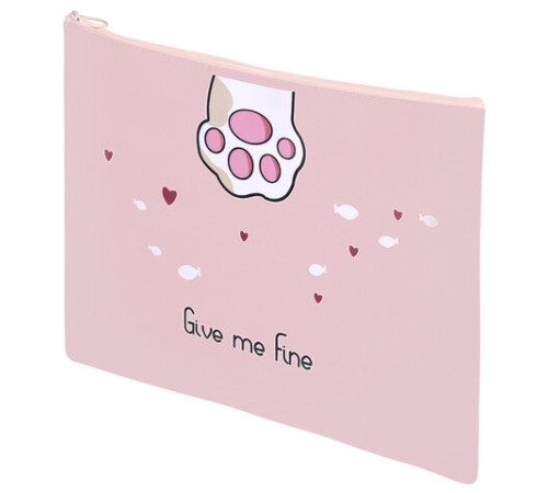 Папка для тетрадей ПИФАГОР А4, 1 отделение, ПВХ, на молнии, ассорти, 