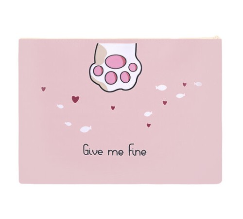 Папка для тетрадей ПИФАГОР А4, 1 отделение, ПВХ, на молнии, ассорти, 