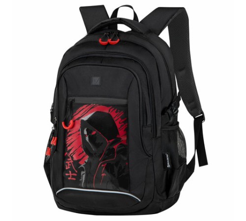 Рюкзак BRAUBERG CONTENT универсальный, 3 отделения, светоотражающий принт, 