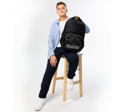 Рюкзак BRAUBERG CONCEPT универсальный, 2 отделения, светоотражающий принт, 