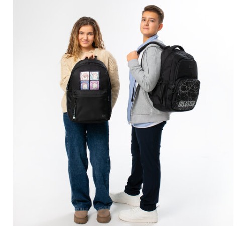 Рюкзак BRAUBERG CONCEPT универсальный, 2 отделения, светоотражающий принт, 