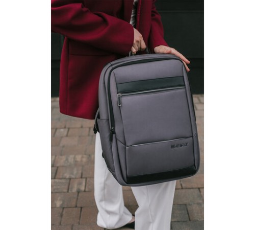 Рюкзак HEIKKI ELECT (ХЕЙКИ) универсальный, отделение для ноутбука, USB-порт, серый, 44х30х16 см, 273863