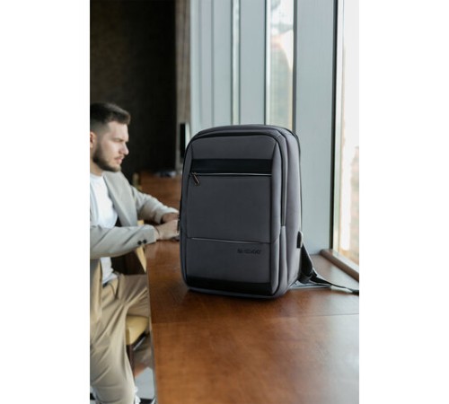 Рюкзак HEIKKI ELECT (ХЕЙКИ) универсальный, отделение для ноутбука, USB-порт, серый, 44х30х16 см, 273863