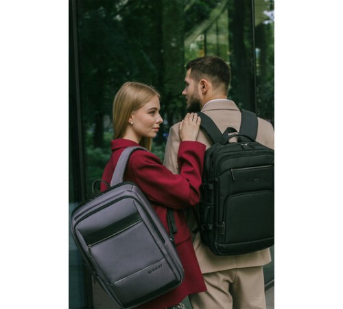 Рюкзак HEIKKI ELECT (ХЕЙКИ) универсальный, отделение для ноутбука, USB-порт, серый, 44х30х16 см, 273863