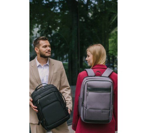 Рюкзак HEIKKI ELECT (ХЕЙКИ) универсальный, отделение для ноутбука, USB-порт, серый, 44х30х16 см, 273863