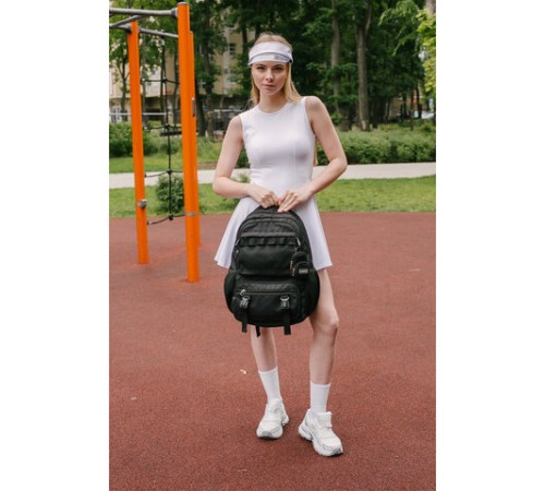 Рюкзак HEIKKI FUSION (ХЕЙКИ) универсальный, отделение для ноутбука, с КОШЕЛЬКОМ, черный, 44х31х14 см, 273864