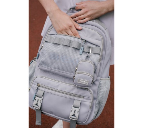 Рюкзак HEIKKI FUSION (ХЕЙКИ) универсальный, отделение для ноутбука, с КОШЕЛЬКОМ, лаванда, 44х31х14 см, 273865